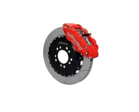 Wilwood Forged Narrow Superlite 6R Big Brake Front Brake Kit (Hat) - Slotted Rotor - Red - Hyundai Genesis Coupe 2008+