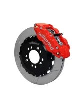 Wilwood Forged Narrow Superlite 6R Big Brake Front Brake Kit (Hat) - Slotted Rotor - Red - Hyundai Genesis Coupe 2008+                                     - 140-13043-R - Image 2