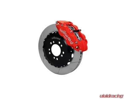 Wilwood Forged Narrow Superlite 6R Big Brake Front Brake Kit (Hat) - Slotted Rotor - Red - Hyundai Genesis Coupe 2008+ - 140-13043-R