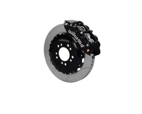 Wilwood Forged Narrow Superlite 6R Big Brake Front Brake Kit (Hat) - Slotted Rotor - Black - Hyundai Genesis Coupe 2008+