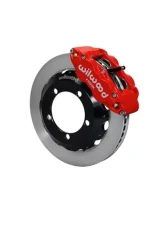 Wilwood Forged Narrow Superlite 4R Big Brake Front Brake Kit (Hat)  - Plain Face Rotor - Red - Ford Bronco 1966-1972                                     - 140-13304-R - Image 2