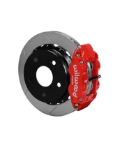 Wilwood Forged Narrow Superlite 4R Big Brake Rear Parking Brake Kit  - Slotted Rotor - Red                                     - 140-13333-R - Image 2