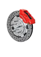 Wilwood Forged Dynalite Big Brake Front Brake Kit (Hub)  - Drilled and Slotted Rotor - Red - AMC 1971-1976                                     - 140-13395-DR - Image 2