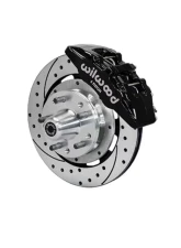 Wilwood Forged Dynapro 6 Big Brake Front Brake Kit (Hub) - Drilled and Slotted Rotor - Black - AMC 1971-1976                                     - 140-13554-D - Image 2