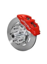 Wilwood Forged Dynapro 6 Big Brake Front Brake Kit (Hub) - Plain Face Rotor - Red - AMC 1971-1976                                     - 140-13554-R - Image 2