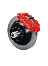 Wilwood Forged Narrow Superlite 6R Big Brake Front Brake Kit (Hub) - Slotted Rotor - Red - Ford | Mercury 1960-1968                                     - 140-13630-R - Image 2