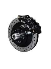 Wilwood Forged Narrow Superlite 6R Big Brake Front Brake Kit (Hub and 1PC Rotor) - Drilled and Slotted Rotor - Black - Ford| Mercury  1960-1968                                     - 140-13654-D - Image 2