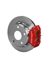 Wilwood Dynapro Lug Mount Rear Parking Brake Kit- Plain Face Rotor - Red - Ford Bronco 1976-1977                                     - 140-13664-R - Image 2