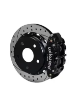 Wilwood Forged Narrow Superlite 4R Big Brake Rear Parking Brake Kit - Drilled and Slotted Rotor - Black - Ford Bronco 1976-1977                                     - 140-13665-D - Image 2