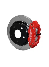 Wilwood Forged Narrow Superlite 4R Big Brake Rear Parking Brake Kit - Slotted Rotor - Red - Ford Bronco 1976-1977                                     - 140-13666-R - Image 2