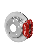 Wilwood  Dynapro Lug Mount Rear Parking Brake Kit - Plain Face Rotor - Red - Ford Bronco 1965-1977                                     - 140-13733-R - Image 2