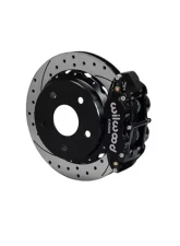 Wilwood  Forged Narrow Superlite 4R Big Brake Rear Parking Brake Kit- Drilled and Slotted Rotor - Black - Ford Bronco 1965-1977                                     - 140-13734-D - Image 2