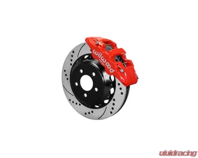 Wilwood AERO6 Big Brake Front Brake Kit - Drilled and Slotted Rotor - Red - Ford Mustang 2015+ - 140-13886-DR