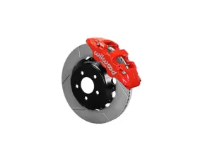 Wilwood AERO6 Big Brake Front Brake Kit - Slotted Rotor - Red - Ford Mustang 2015+