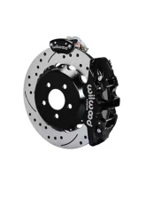 Wilwood AERO4-MC4 Big Brake Rear Parking Brake Kit - Drilled and Slotted Rotor - Black -  Ford Mustang 2015+                                     - 140-13888-D - Image 2