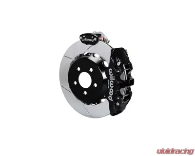 Wilwood AERO4-MC4 Big Brake Rear Parking Brake Kit - Slotted Rotor - Black -  Ford Mustang 2015+ - 140-13888