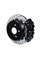 Wllwood Forged Narrow Superlite 4R Big Brake Rear Brake Kit For OE Parking Brake - Drilled and Slotted Rotor - Black - Jeep Wrangler 2007-2018                                     - 140-14066-D - Image 2