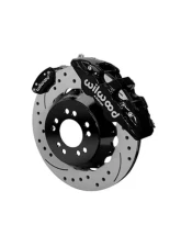 Wilwood Forged Narrow Superlite 4R-MC4 Big Brake Rear Parking Brake Kit - Drilled and Slotted Rotor - Black                                     - 140-14263-D - Image 2