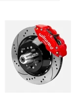 Wilwood Forged Narrow Superlite 6R Big Brake Front Brake Kit (Hub) - Drilled and Slotted Rotor - Red                                     - 140-14277-DR - Image 2