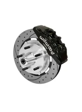 Wilwood Forged Dynapro 6 Big Brake Front Brake Kit (5 x 5 Hub)) - Drilled and Slotted Rotor - Black - Ford Mustang 1974-1980                                     - 140-14531-D - Image 2