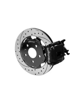 Wilwood Combination Parking Brake Caliper Rear Brake Kit - Drilled and Slotted Rotor - Black - Audi A4 2003-2008                                     - 140-14591-D - Image 2