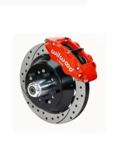 Wilwood Forged Narrow Superlite 6R Big Brake Front Brake Kit (Hub) - Drilled and Slotted Rotor - Red - Ford F100 1968-1972                                     - 140-14841-DR - Image 2