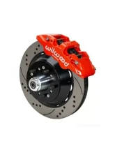 Wilwood Forged Narrow Superlite 6R Big Brake Front Brake Kit (Hub) - Drilled and Slotted Rotor - Red - Ford F100 1968-1972                                     - 140-14842-DR - Image 2