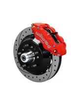 Wilwood Forged Narrow Superlite 6R Big Brake Front Brake Kit - Drilled and Slotted Rotor - Red - WWE ProSpindle                                     - 140-15155-DR - Image 2