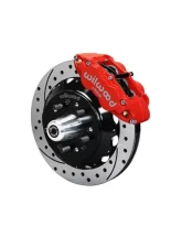 Wilwood Forged Narrow Superlite 6R Big Brake Front Brake Kit (Hub) - Drilled and Slotted Rotor - Red - Chrysler | Dodge | Plymouth 1965-1972 C-Body                                     - 140-15199-DR - Image 2