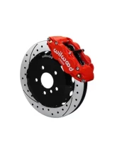 Wilwood Forged Narrow Superlite 6R Big Brake Front Brake Kit (Hat) - Drilled & Slotted Rotor - Red - Mini Cooper 2014-2015                                     - 140-15214-DR - Image 2