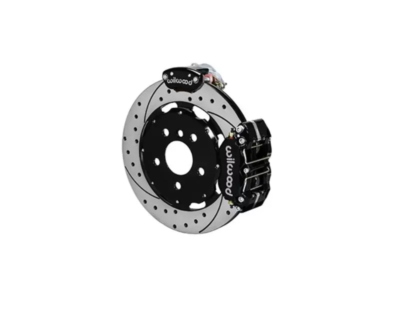 Wilwood Dynapro Radial-MC4 Rear Parking Brake Kit - Drilled & Slotted Rotor - Black - Mini Cooper 2014-2015 - 140-15219-D