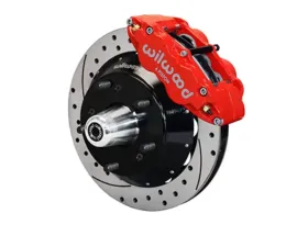Wilwood Forged Narrow Superlite 6R Big Brake Front Brake Kit - Drilled & Slotted Rotor - Red - Chevrolet Camaro | Pontiac Firebird 1982-1992