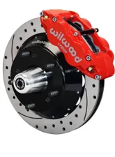 Wilwood Forged Narrow Superlite 6R Big Brake Front Brake Kit - Drilled & Slotted Rotor - Red - Chevrolet Camaro | Pontiac Firebird 1982-1992                                     - 140-15278-DR - Image 2