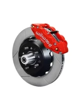 Wilwood Forged Narrow Superlite 6R Dust-Seal Big Brake Front Brake Kit - Slotted Rotor - Red - Ford Mustang 1965-1969                                     - 140-15407-R - Image 2