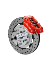 Wilwood Dynapro Radial Big Brake Front Brake Kit (Hub) - Drilled & Slotted Rotor - Red                                     - 140-15909-DR - Image 2