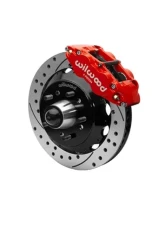Wilwood Forged Narrow Superlite 6R Front Big Brake Kit (Hub) - Drilled & Slotted Rotor - Red - Chevrolet C10 1988-1998                                     - 140-15949-DR - Image 2