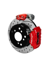 Wilwood Forged Dynalite Rear Electronic Parking Brake Kit - Drilled & Slotted Rotor - Red                                     - 140-16138-DR - Image 2