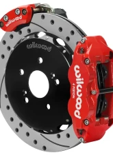 Wilwood Forged Narrow Superlite 4R Rear EPB Kit 12.88" Drilled Red Honda S2000 With Lines                                     - 140-16347-DR - Image 2