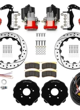 Wilwood Forged Narrow Superlite 4R Rear EPB Kit 12.88" Drilled Red Honda S2000 With Lines                                     - 140-16347-DR - Image 2