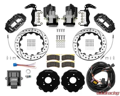 Wilwood Forged Narrow Superlite 4R Rear EPB Kit 12.88" Drilled Honda S2000 With Lines - 140-16347-D