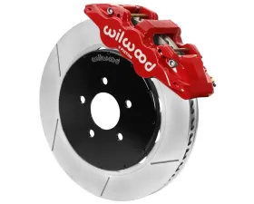 Wilwood AERO6 Front Hat Kit 14.00 Red Mustang 1994-2004 With Lines