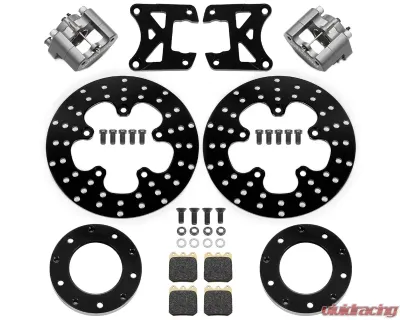 Wilwood Santuff Strut Spindle Mount Wheel DLS Floater Front Drag Kit Drilled - 140-16559-D
