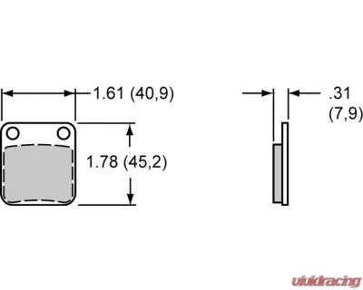 Wilwood GP200 Pad Set Purple Alum Rtr 4908 - 150-12270K