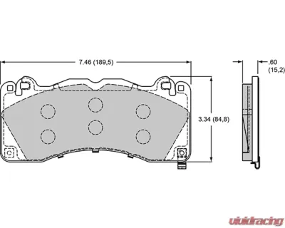 Wilwood SX6R Pad Set -D1792 PCM - 150-14939K