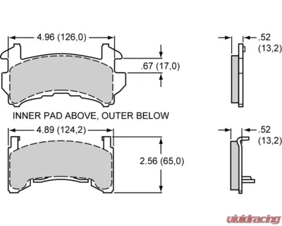 Wilwood GM Metric Pad Set BP-10 D154 - 150-8936K