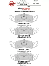 Wilwood Pad Set Promatrix D477                                     - 150-D0477K - Image 2