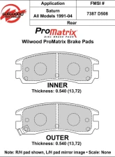 Wilwood Pad Set Promatrix D508                                     - 150-D0508K - Image 2