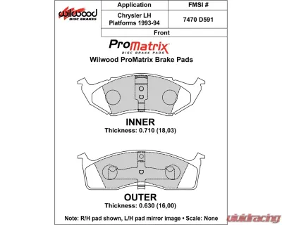 Wilwood Pad Set Promatrix D591 - 150-D0591K