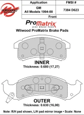 Wilwood Pad Set Promatrix D623                                     - 150-D0623K - Image 2