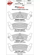 Wilwood Pad Set Promatrix D667                                     - 150-D0667K - Image 2
